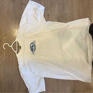 Quiksilver White and Blue Men's Tee